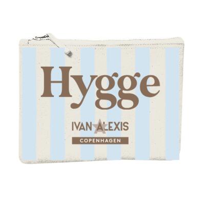 530 L Hygge allover strip sky Brown POUCH L Thumbnail