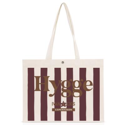Hygge allover strip RED MAHOGANY TOFFEEBEACH BAG Thumbnail