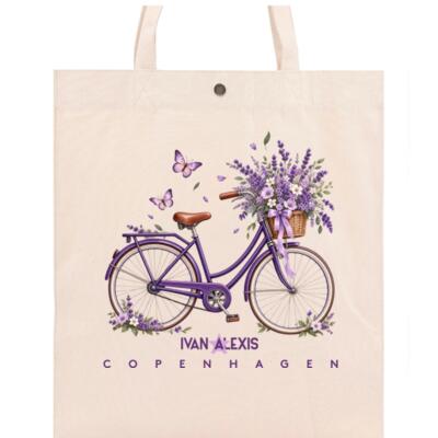 Lavender Bicycle Bouquet in Watercolor Thumbnail